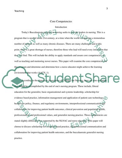 Student Learning Environment & Scoring Rubric