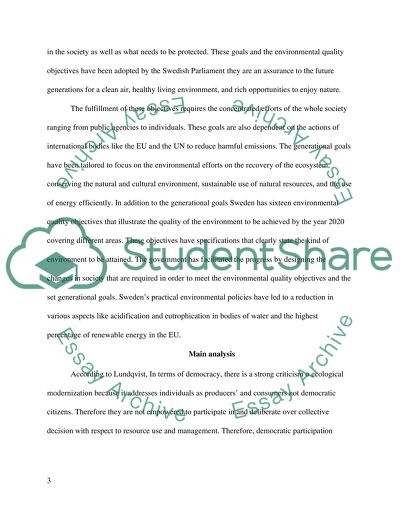 Environmental Policy in Sweden