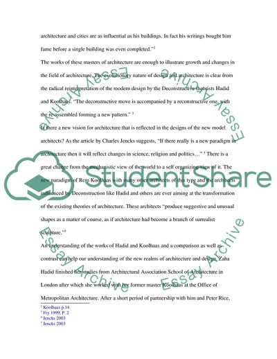 The Works of Zaha Hadid and Rem Koolhaas