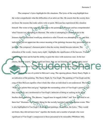 Vincent by Don Mclean