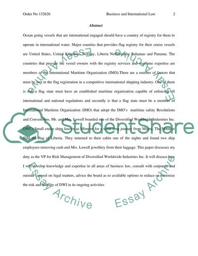 Business and International Law