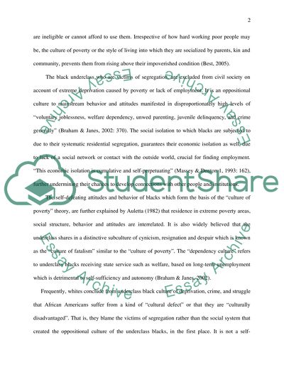 Impact of the Culture of Poverty