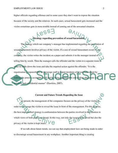 Employment Law Issue