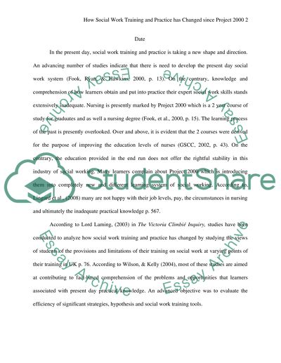 How social work training and practice has changed since Project 2000