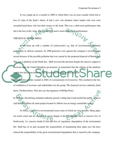 Issues of Corporate Governance