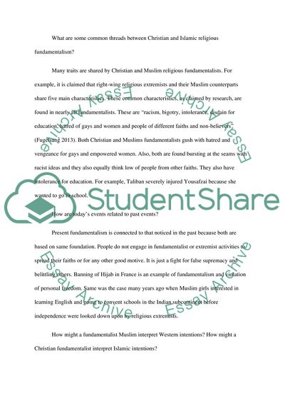 Religious Fundamentalism