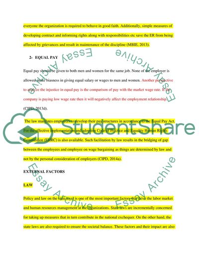 Impact of Factors of Employment Law on Employment Relationship