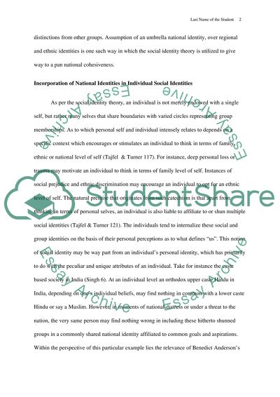 Social and National Identity