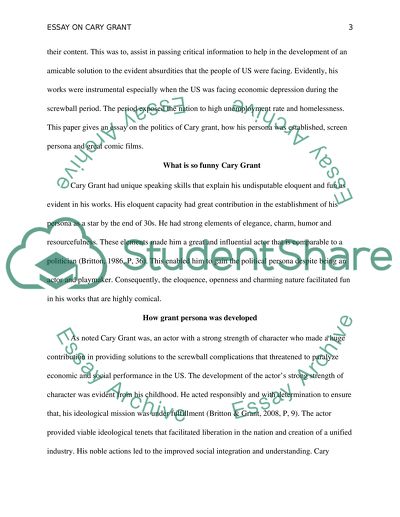 Cary Grant: Comedy and Male Desire