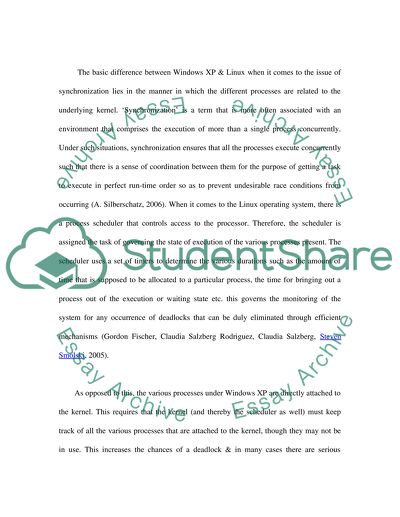 Comparison between Windows XP & the Linux operating system
