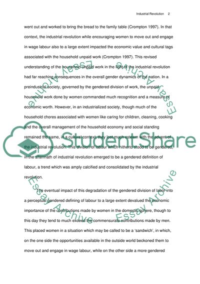 The Impact of Industrialization Upon Women