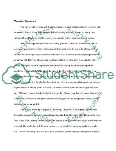 Parenting Styles Reflect Parental Discipline