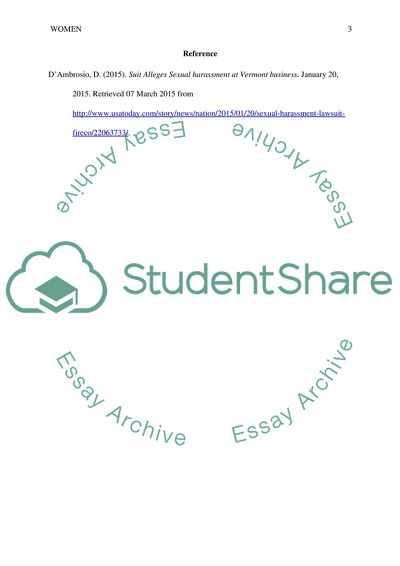 Sexual Harassment in the Workplace