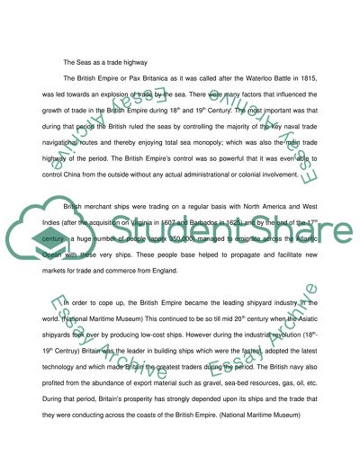 What Factors Contributed to the Growth of International Trade in Britain in 18th and 19th Century