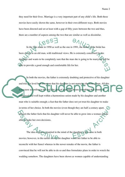 What Does the Remake of the Film the Father of the Bride Represent