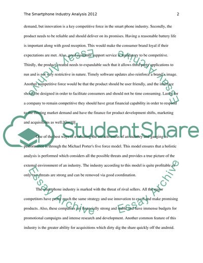 The Smartphone Industry Analysis 2012