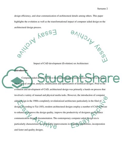 Impact of CAD Development on Architecture