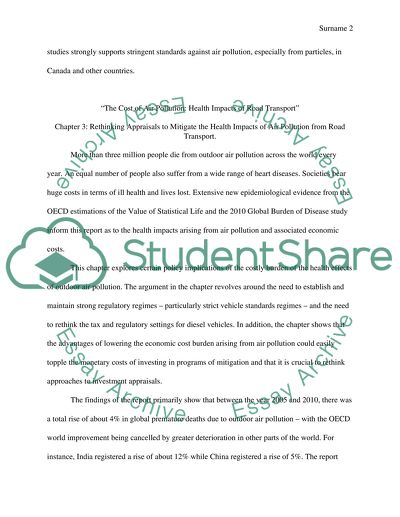 The Impact of Outdoor Air Pollution