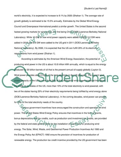 Research paper wind power