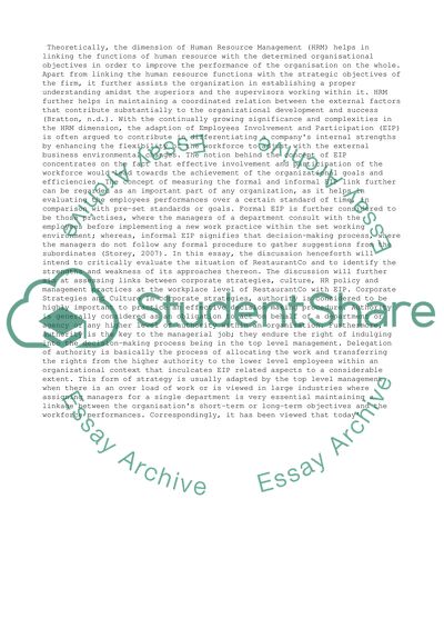 HR Policy and Management Practices at the Workplace Level