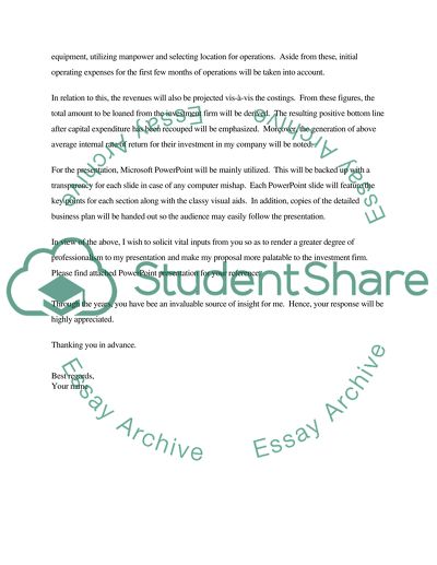 Presentation of Business Plan for Distance Learning Company