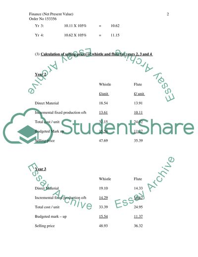 Net Present Value Calculations