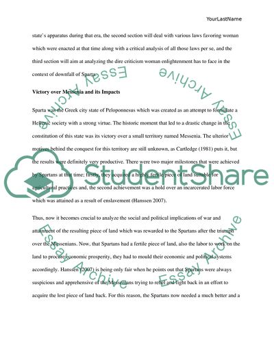 Were Spartan Women Liberated