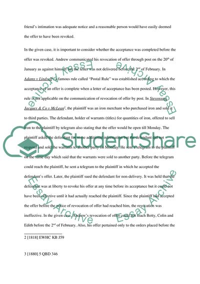 Is Andrew Obliged to Supply a 1,500 Computer to Betty, Colin and Edith