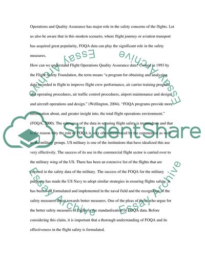 Should the U.S Navy Be Required to Standardize the Flight Operations Quality Assurance