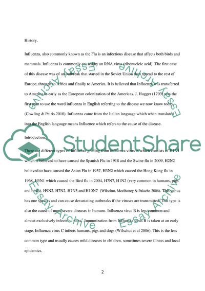 Influenza in America