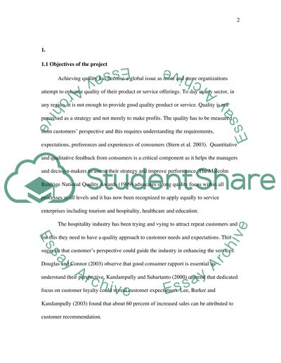 QUALITY FROM THE CONSUMERS PERSPECTIVE