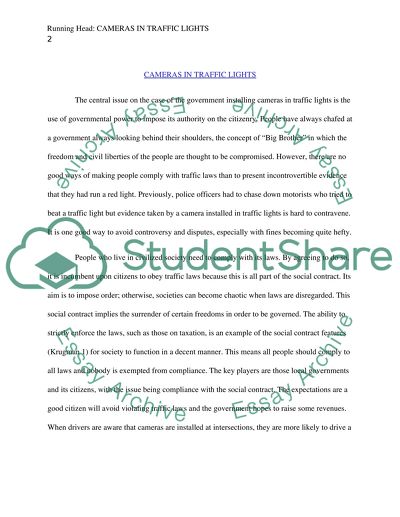 Should governments be allowed to use cameras to give tickets to those who run red lights