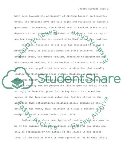 Existentialism and Democracy in the International Relations