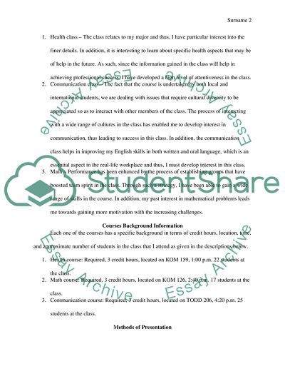 Course Content and Modes of Teaching