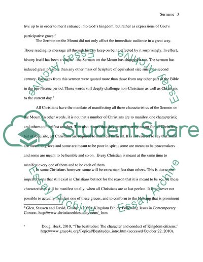 The Ethical Standards of the Teaching of Jesus Christ
