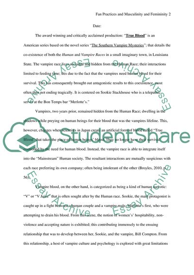 Fan Practices and Masculinity and Femininity