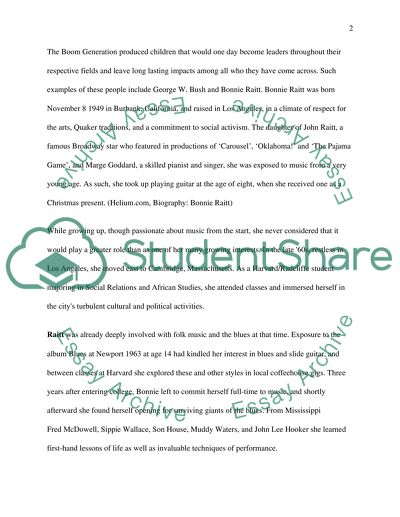 Bonnie Raitt and the Boom Generation