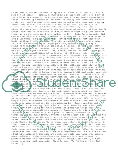 Sphere of Business Activity at Google by Jessica E. Vascellaro