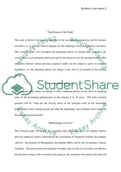 The Driving Forces in the Changing Role of Accountants