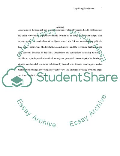 Legalizing Marijuana: Evolving Medical Use Policy