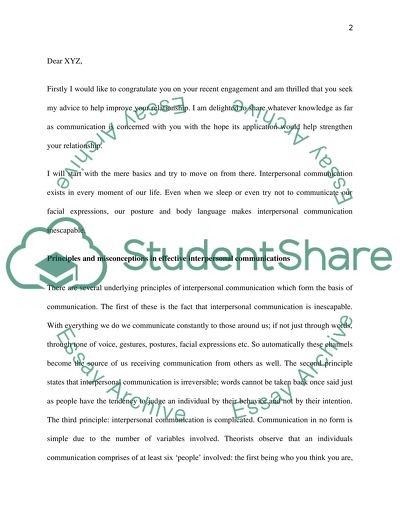 Effective Interpersonal Communications