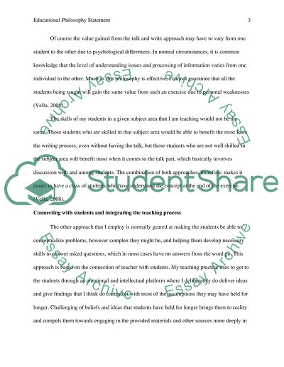 Personal Curriculum/Educational Philosophy Statement