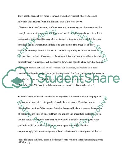 Title Why is the idea that the personal is political central to Feminism