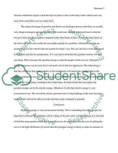 Explanatory Synthesis Hydrogen Fuel May Be The Future