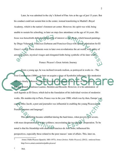 A Foreign artist in Paris - Pablo Picasso