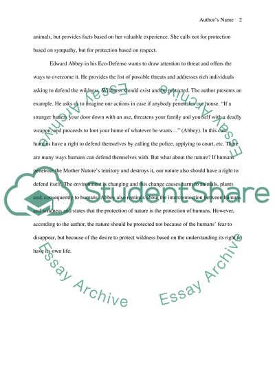 Wildness Should Exist and Be Protected