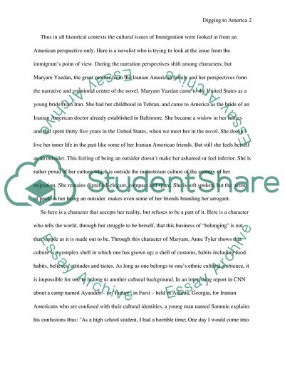 Cultural Pollution by Immigrants in Anne Tylers Digging to America