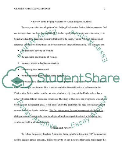 Beijing Platform for Action Progress in Africa