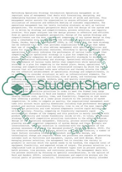 Service, Services and Products: Rethinking Operations Strategy