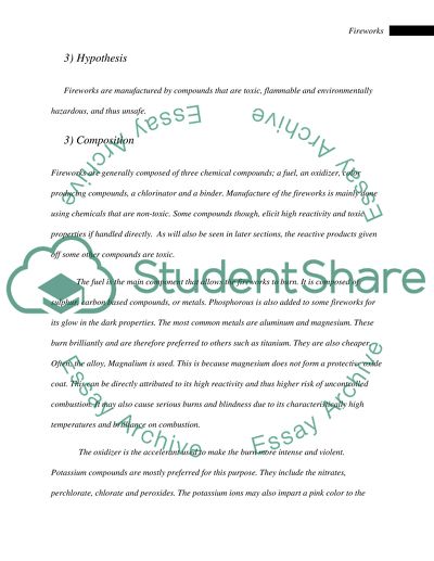 The Properties of Fireworks Explosions
